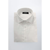 Baldinini Trend White Cotton Men Shirt